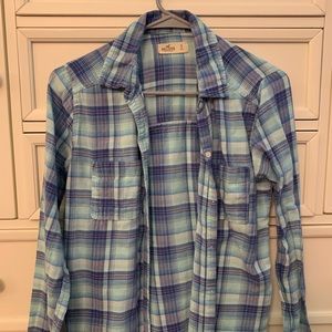 Blue Hollister Flannel